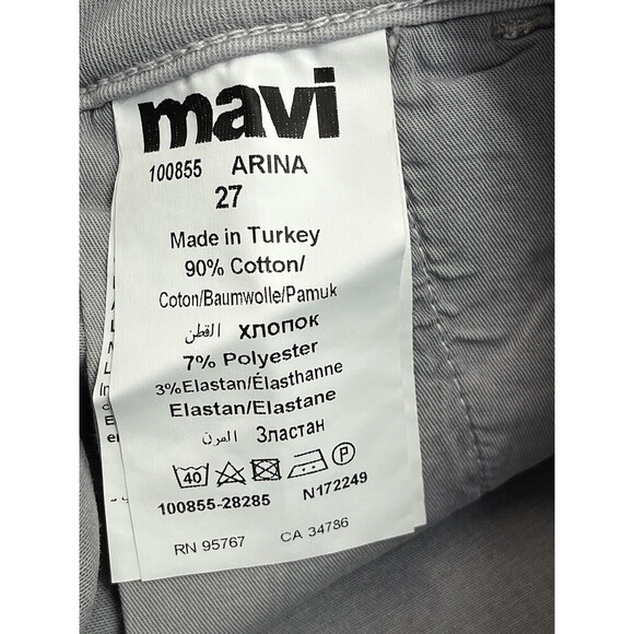 Mavi Jeans Arina Mid Rise Ankle Skinny Cargo Womens Gray 27x27in Boho Utility - Picture 7 of 12